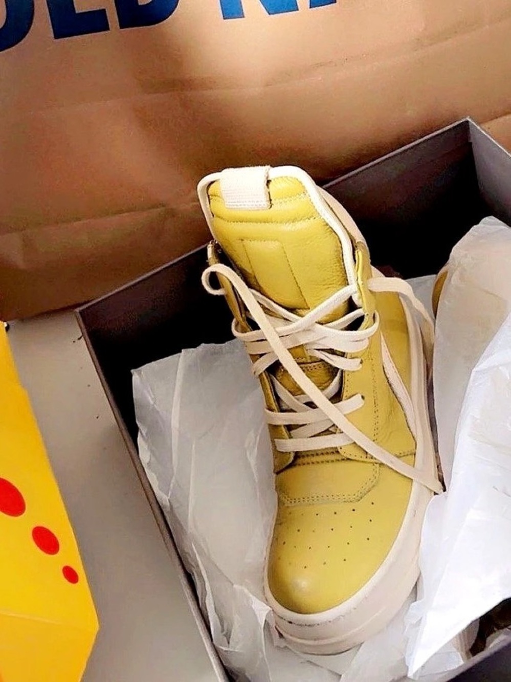 Rick Owens Geobasket High-Top Sneakers kids size 29